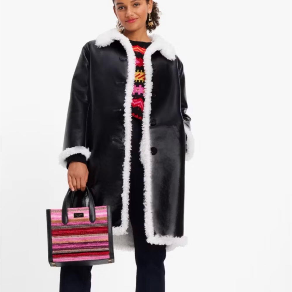 Kate Spade fuax Patented Reversible Coat
